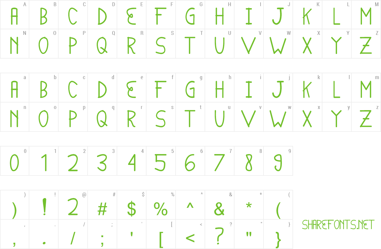 Font English van Java preview